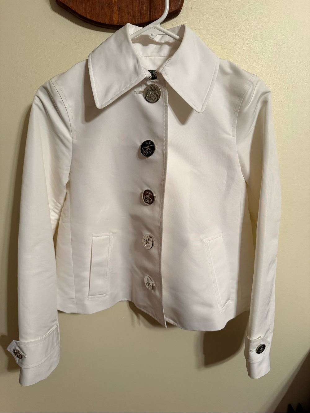 Ralph Lauren White Button-Front Jacket